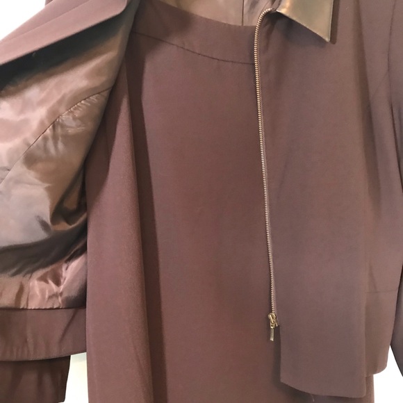 Skirt and Jacket set faux leather accent brown - Picture 7 of 8